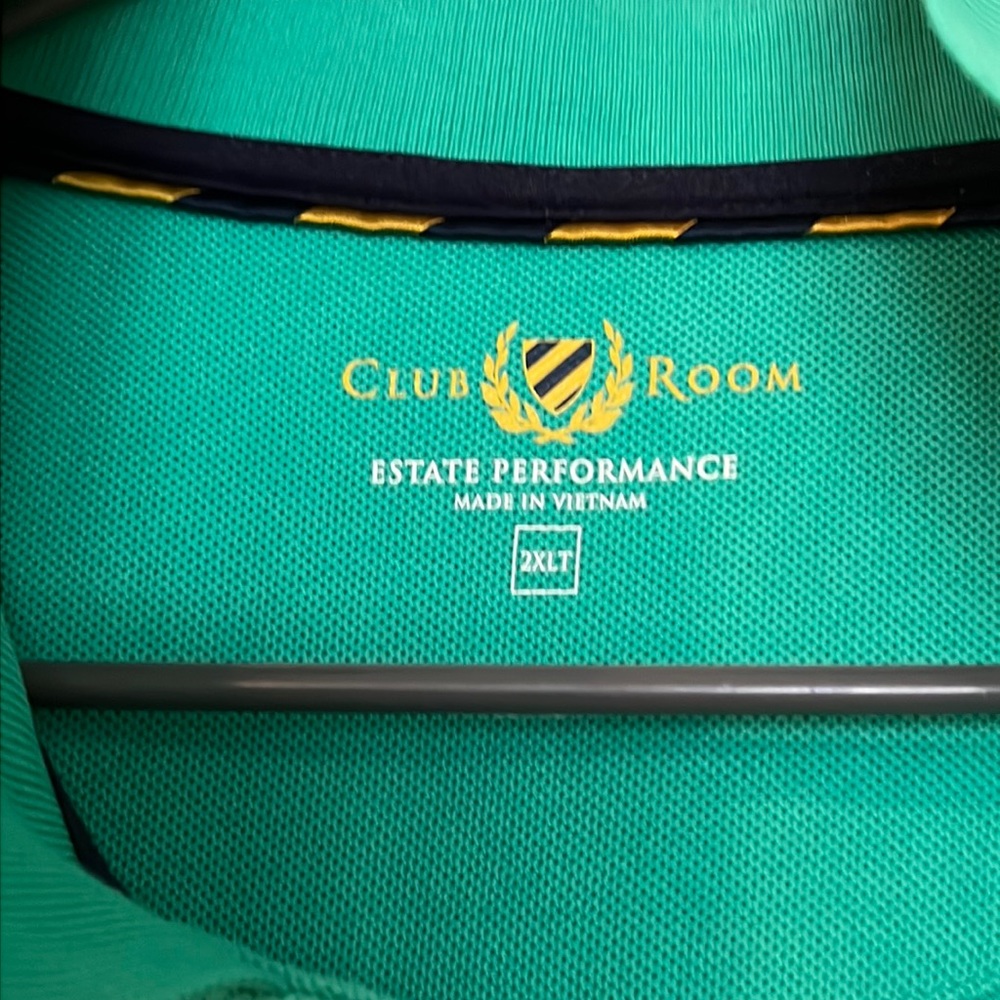 Club Room men’s big Tall pique polo 2XLT light/ emerald green